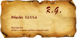 Répás Gitta névjegykártya